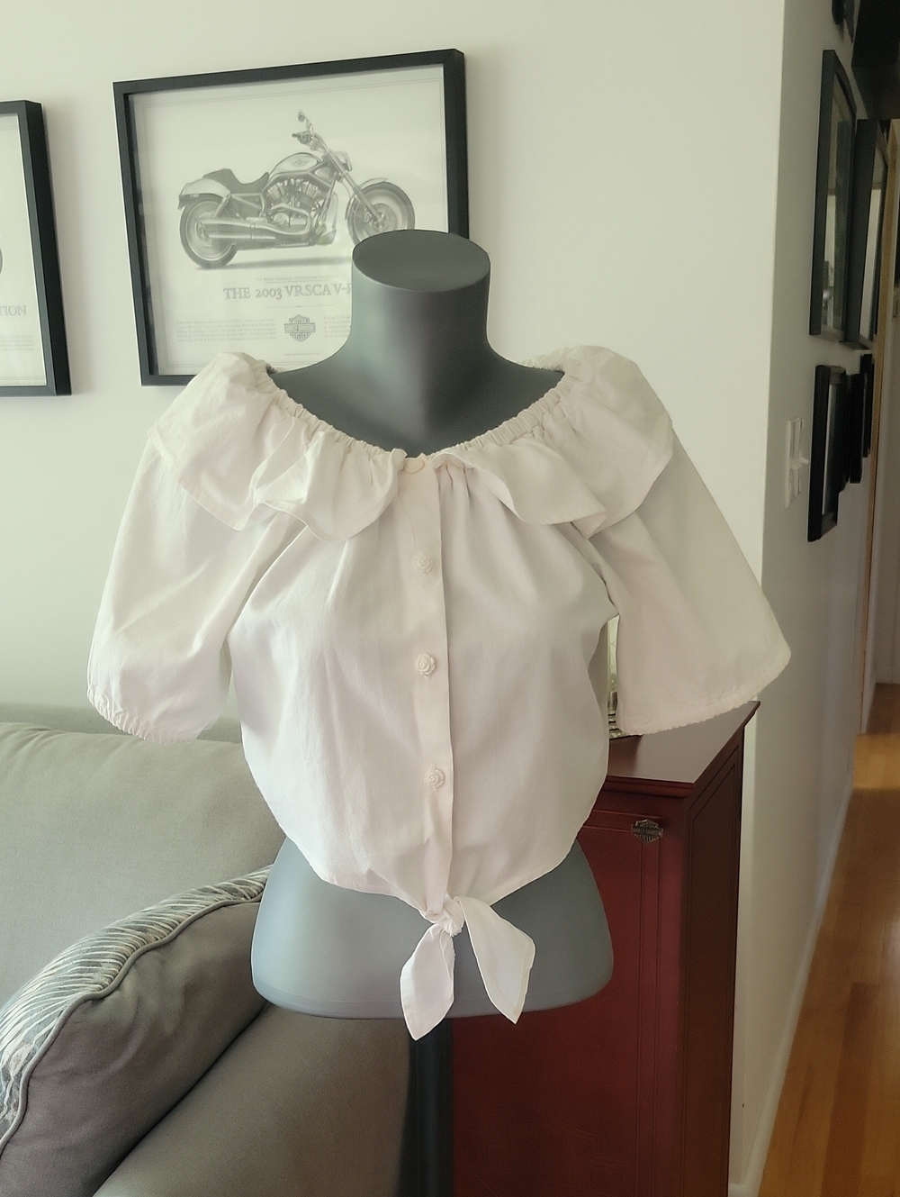 Freeze Frame Top L/XL White Vintage